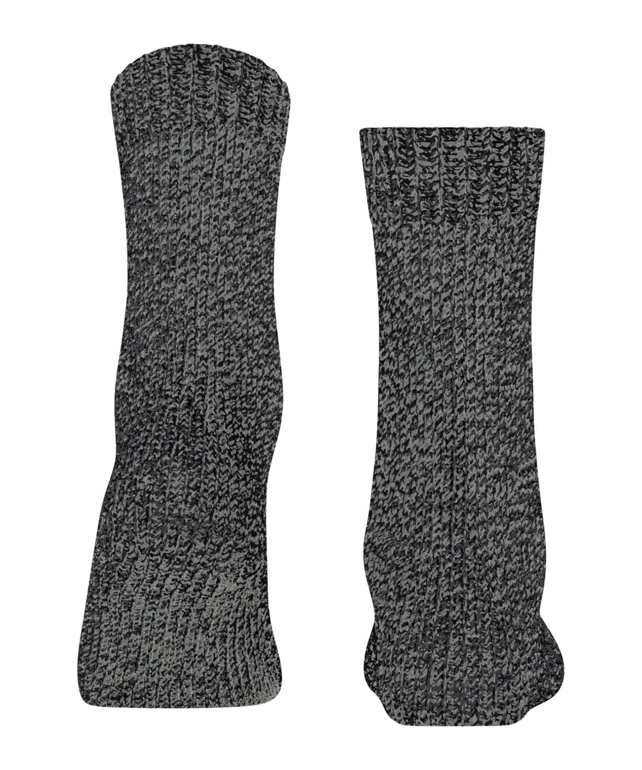 FALKE Marble Cloud Sokken Dames 46902 3000 black, tweekleurige sokjes met retro look, gemaakt van merinowol.