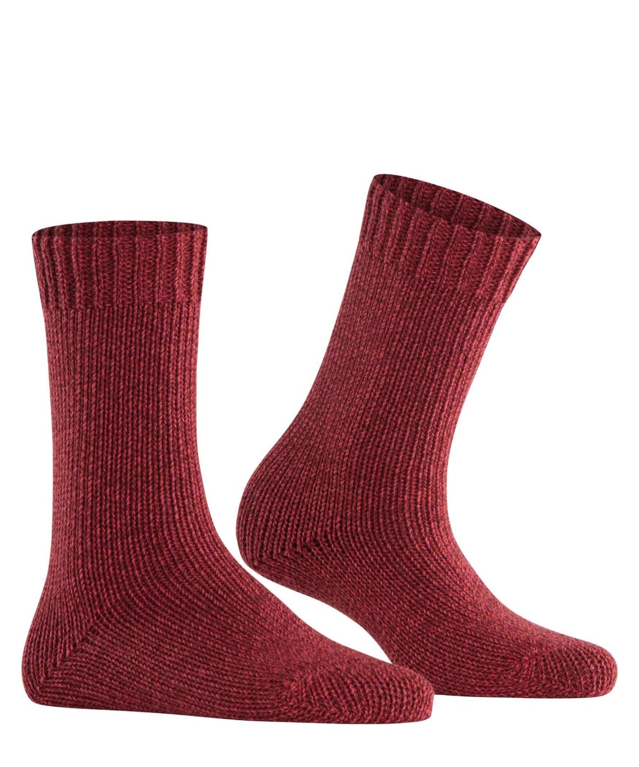 FALKE Marble Cloud Sokken Dames 46902 5950 cayenne - retro geitenwollen look, comfortabel en warm.