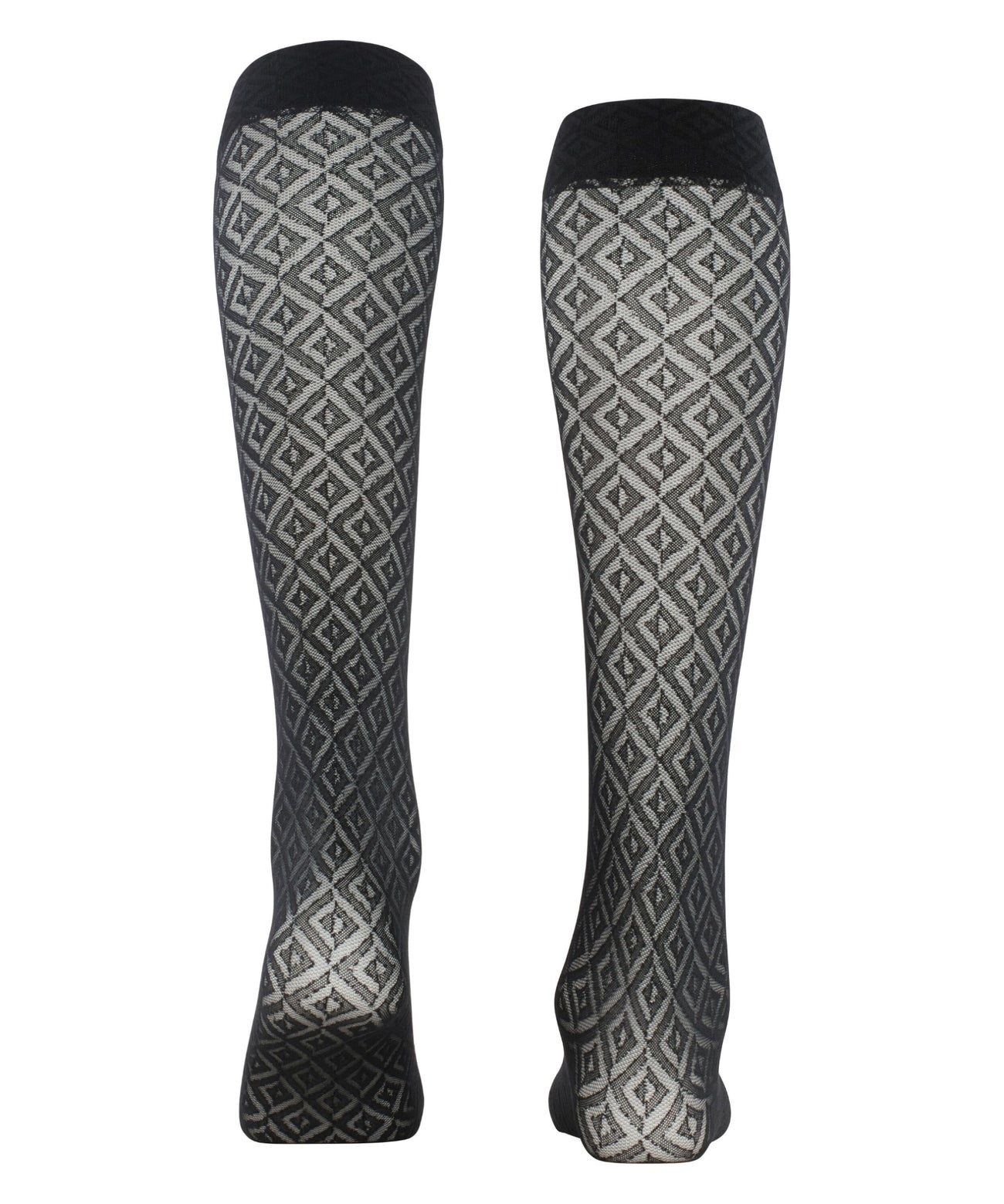 FALKE Pantykniekous Tessellating Dames 41843 3009 black