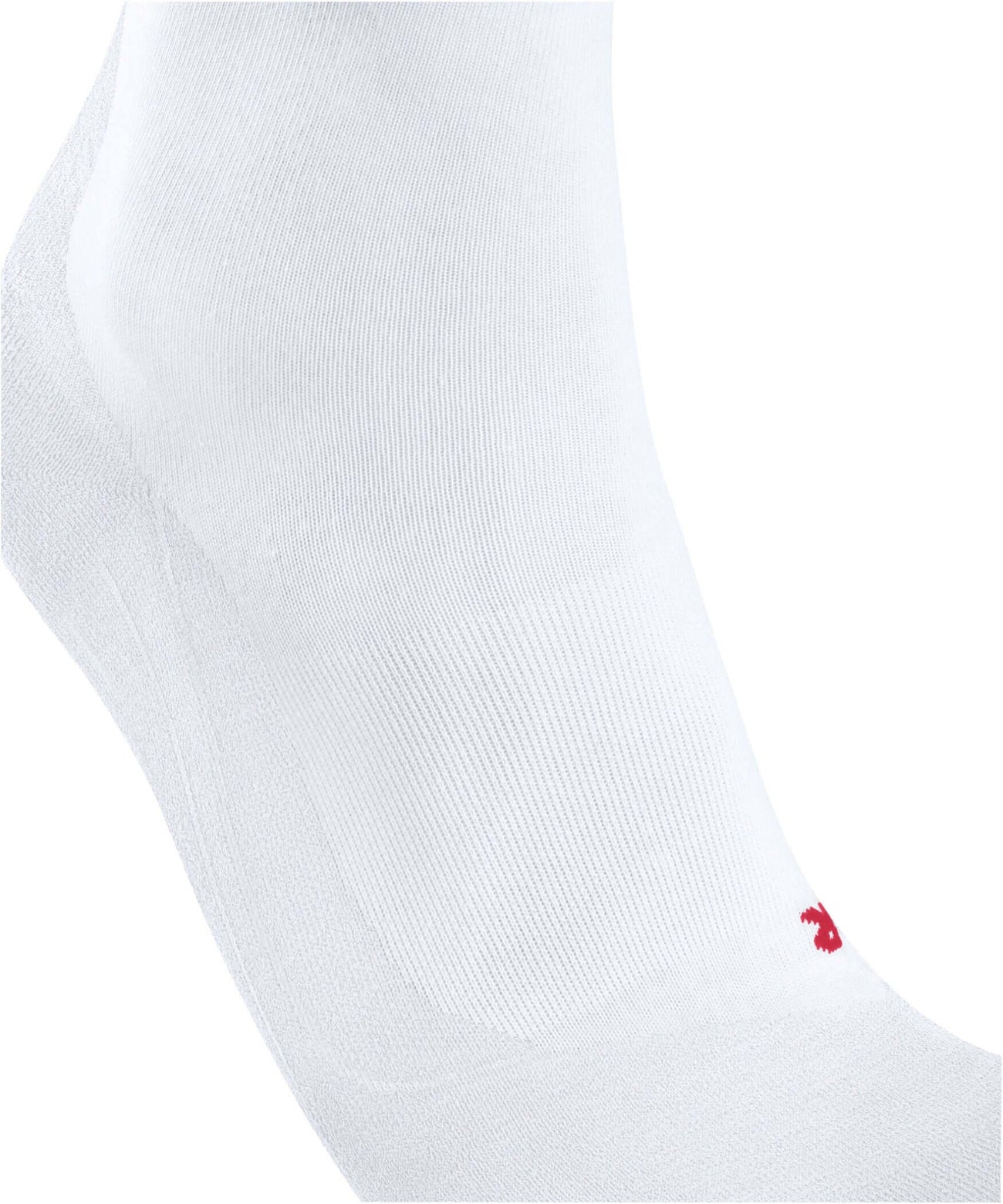 FALKE RU4 Endurance Compressie Hardloopsokken Dames 76016 2000 white detail in wit met rode accenten