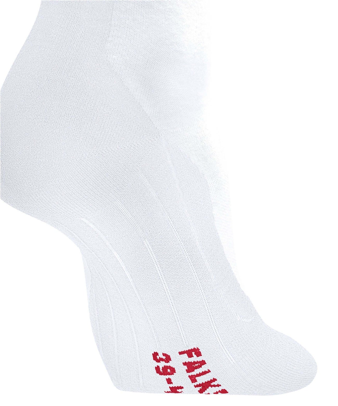 FALKE RU4 Endurance Compressie Hardloopsokken Dames 76016 2000 white, zijaanzicht van de witte compressiesokken.