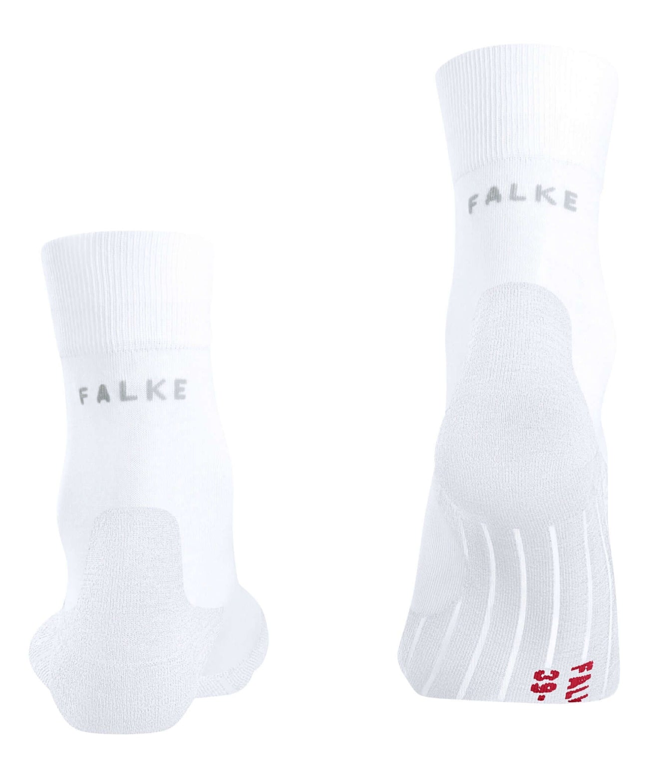 FALKE RU4 Endurance Compressie Hardloopsokken Heren 76015 2000 white, witte hardloopsokken voor maximale prestaties.