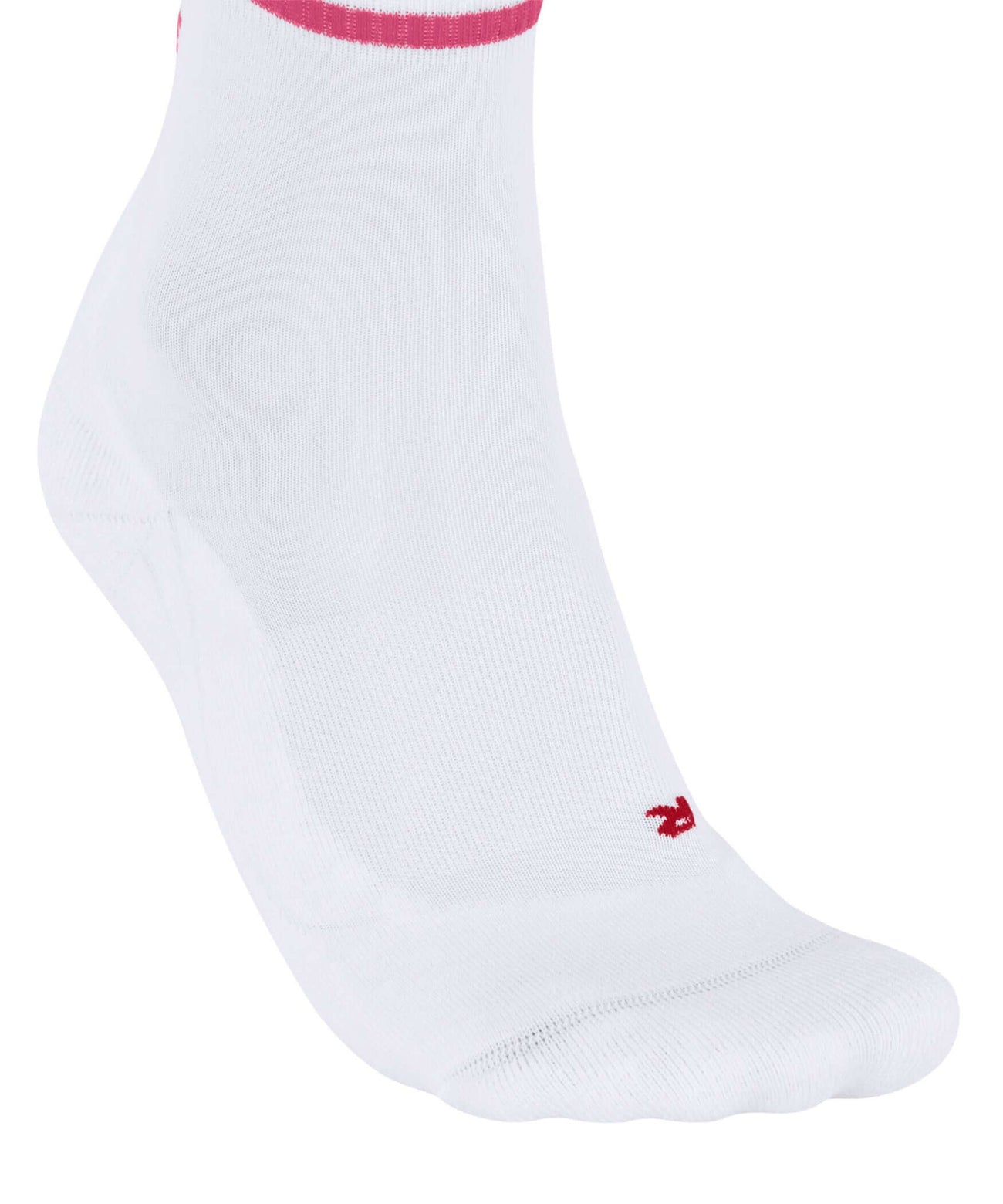 FALKE RU4 Hardloopsok Dames 16704 2009 white, witte hardloopsok met pinke details en anatomische pasvorm.