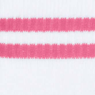 FALKE RU4 Hardloopsok Dames 16704 2009 white met roze strepen op een witte achtergrond.