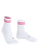 FALKE RU4 Hardloopsok Dames 16704 2009 white met roze strepen voor optimaal comfort en schokabsorptie.