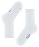 FALKE Run Rib Crew Sokken Unisex 12574 2000 white, witte sportieve sokken met geribbelde boord.