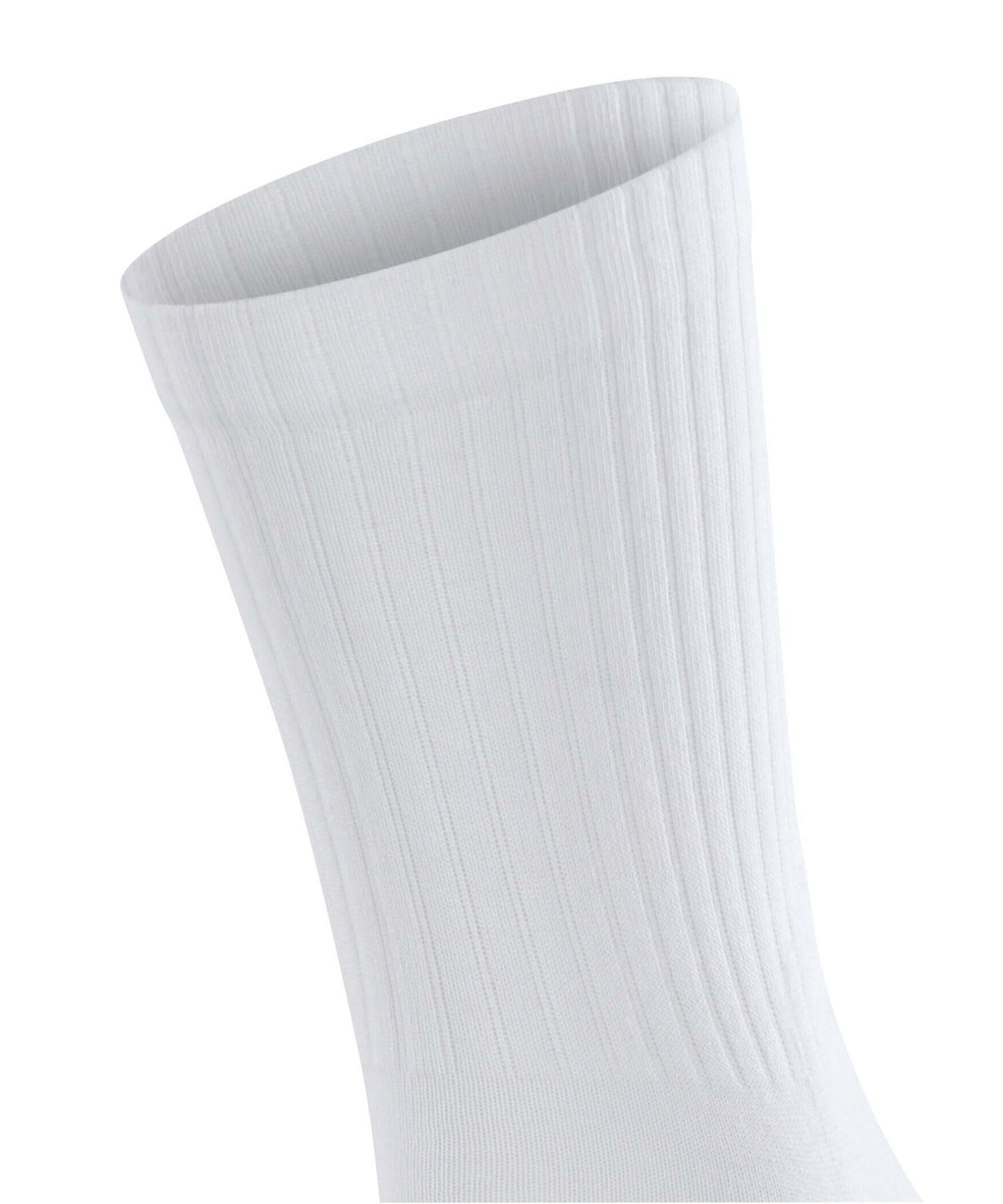 FALKE Run Rib Crew Sokken Unisex 12574 2000 white met sportieve geribbelde boord en comfort.