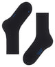 FALKE Run Rib Crew Sokken Unisex 12574 3000 black, sportieve zwarte sokken met geribbelde boord en goede pasvorm.