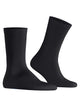 FALKE Run Rib Crew Sokken Unisex 12574 3000 black, sportieve geribbelde sokken in zwart met demping.