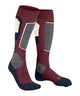 FALKE SK4 Skisok Dames 16551 8117 merlot, dunnere skisokken, optimale bescherming, warm en droog