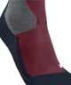 FALKE SK4 Skisok Dames 16551 8117 merlot close-up van de skisok met ergonomische pasvorm en isolerende eigenschappen.