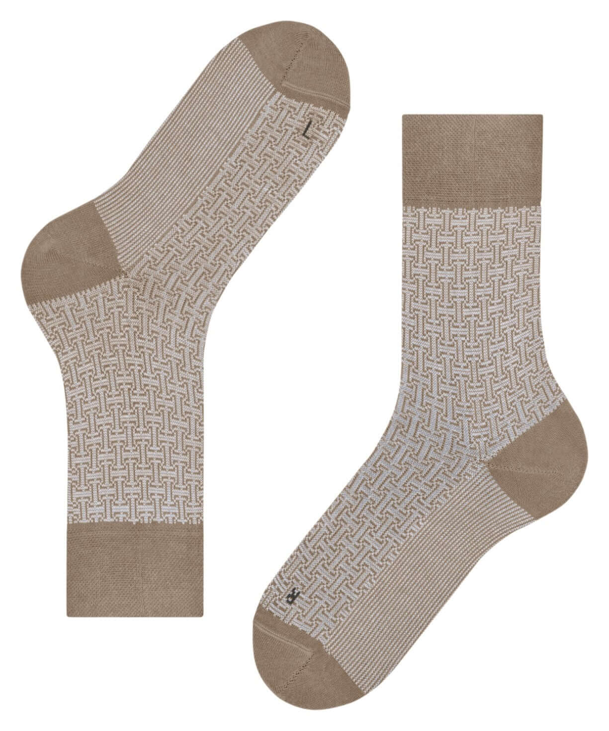 FALKE Sensitive Londen Special Edition Sokken Heren 12426 4390 sesame in beige met design