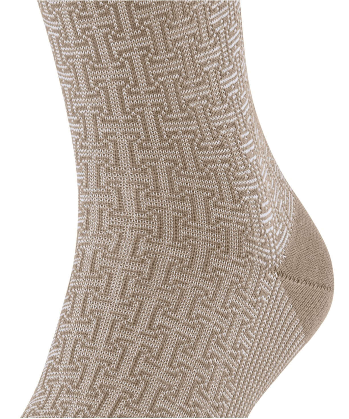 FALKE Sensitive Londen Special Edition Sokken Heren 12426 4390 sesame in beige met uniek patroon.
