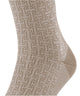FALKE Sensitive Londen Special Edition Sokken Heren 12426 4390 sesame in beige met uniek patroon.