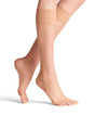 FALKE Shelina pantykniekousjes toeless in poederkleur, transparant met natuurlijke make-up effect.
