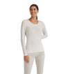 FALKE Shirt Lange Mouw Daily Climawool Dames 69055 2040 off-white Foto 12381