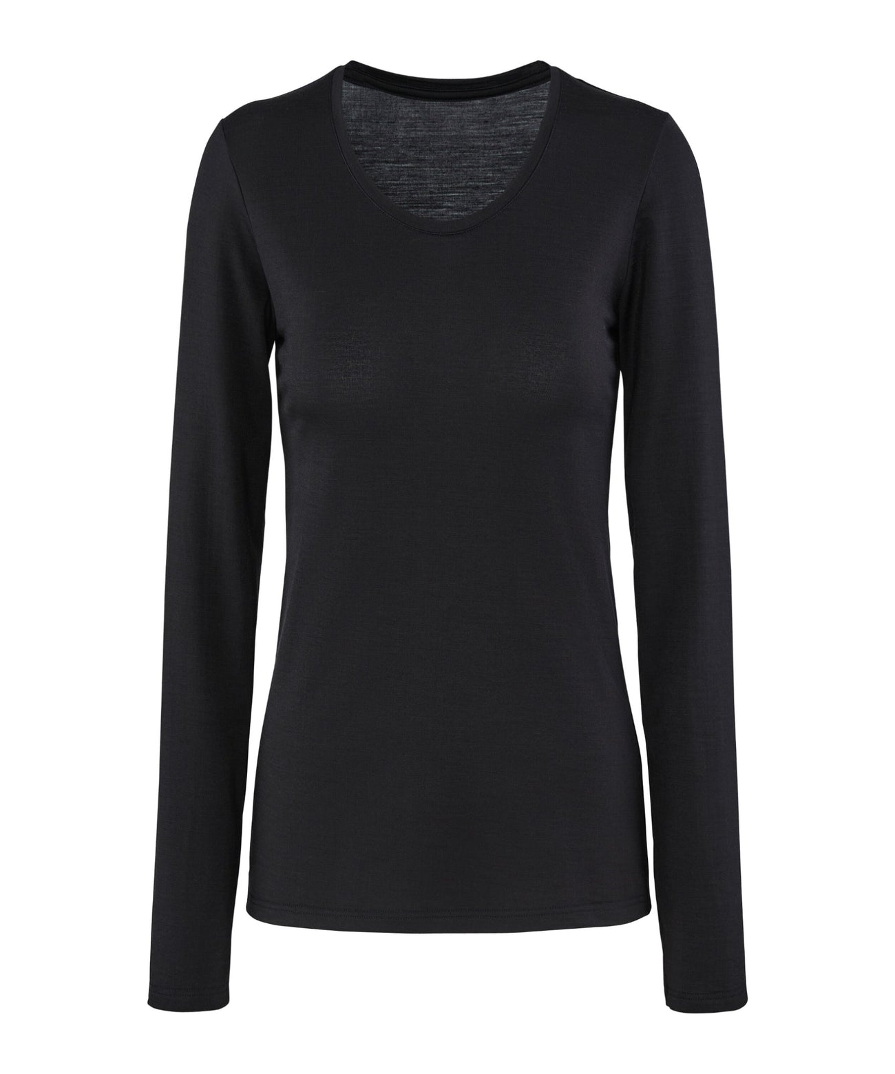 FALKE Shirt Lange Mouw Daily Climawool Dames 69055 3000 black Foto 12380