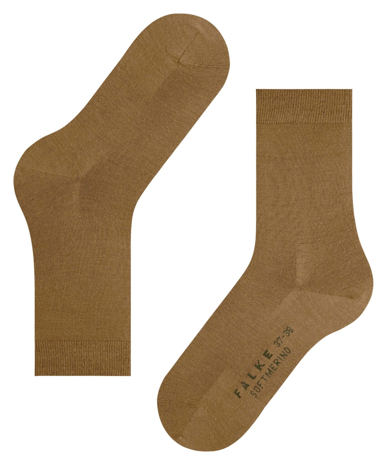 FALKE SoftMerino Sokje 47488 1220 old brass, comfortabele sokken van merino wol en katoen.