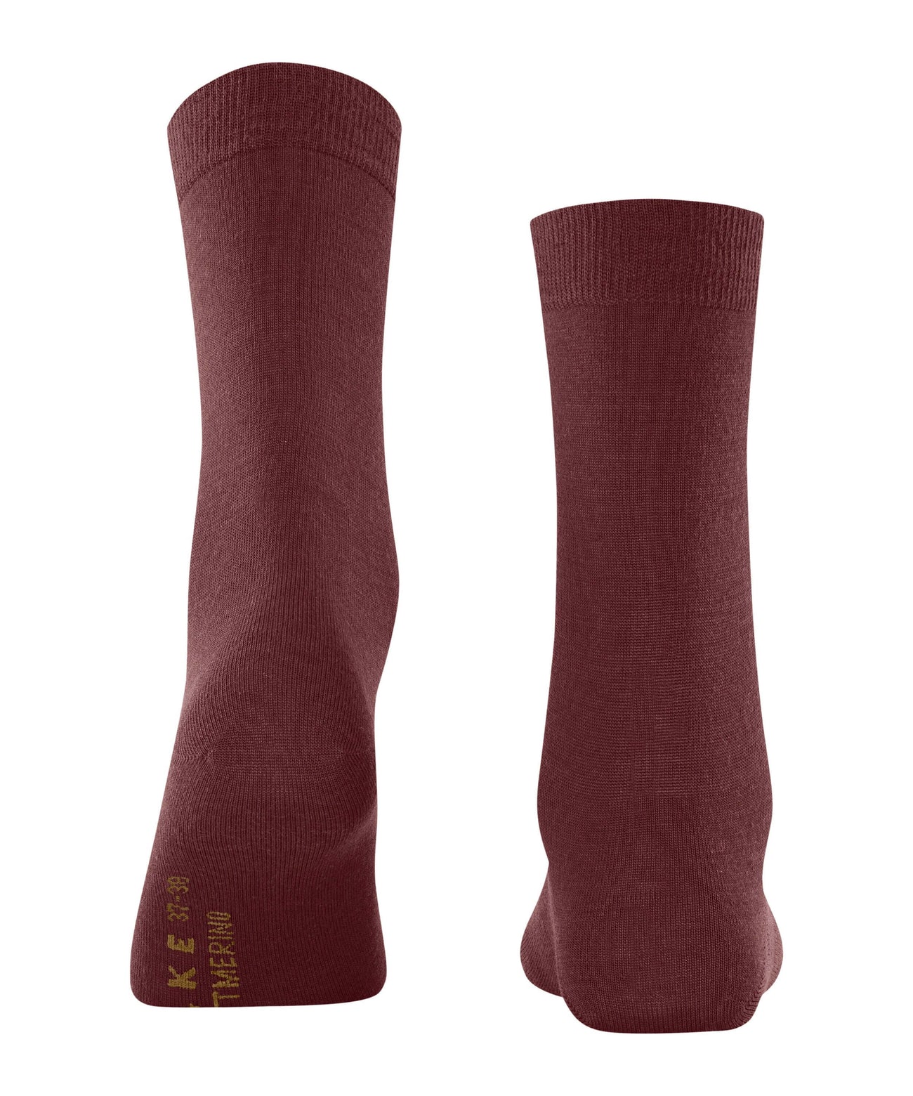 FALKE SoftMerino Sokje 47488 5950 cayenne, comfortabele merino sokken met perfecte pasvorm.