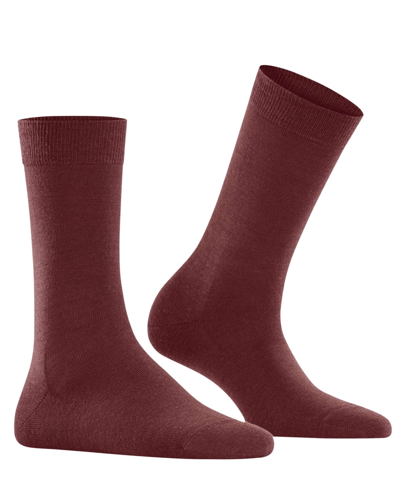 FALKE SoftMerino Sokje 47488 5950 cayenne, comfortabele sokjes van merino wol en katoen in een rijke cayenne kleur.