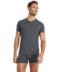 FALKE T-Shirt V-Hals Daily Climawool Heren 68042 3278 dark grey -heather Foto 12579