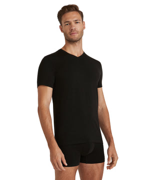 FALKE T-Shirt V-Hals Daily Climawool Heren 68042 3000 black Foto 12076