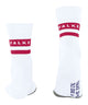 FALKE TK2 Cool dames wandelsokken in wit met rode en blauwe details voor optimale comfort.