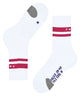 FALKE TK2 Cool dames wandelsokken in wit met rode strepen, ideaal voor comfort tijdens het wandelen.