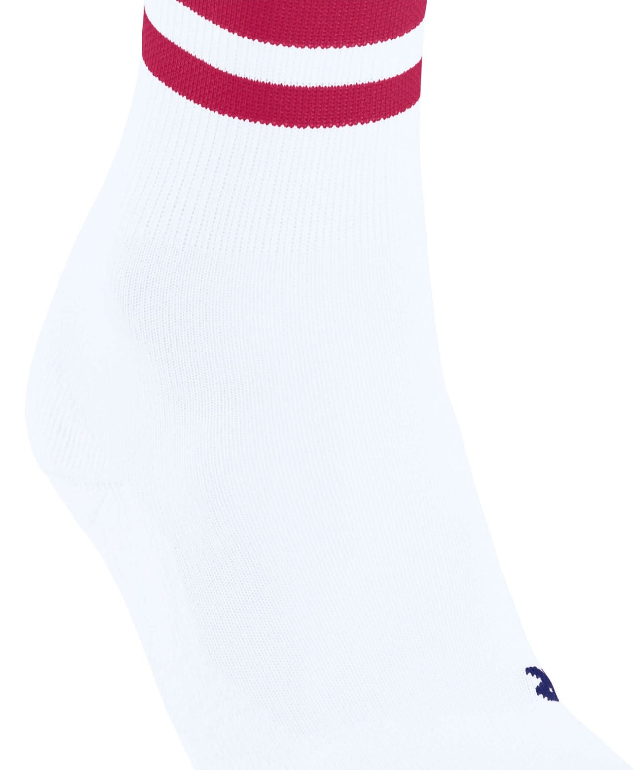 FALKE TK2 Cool Dames Wandel Sok in wit met rode en witte strepen, ideaal voor wandelen.