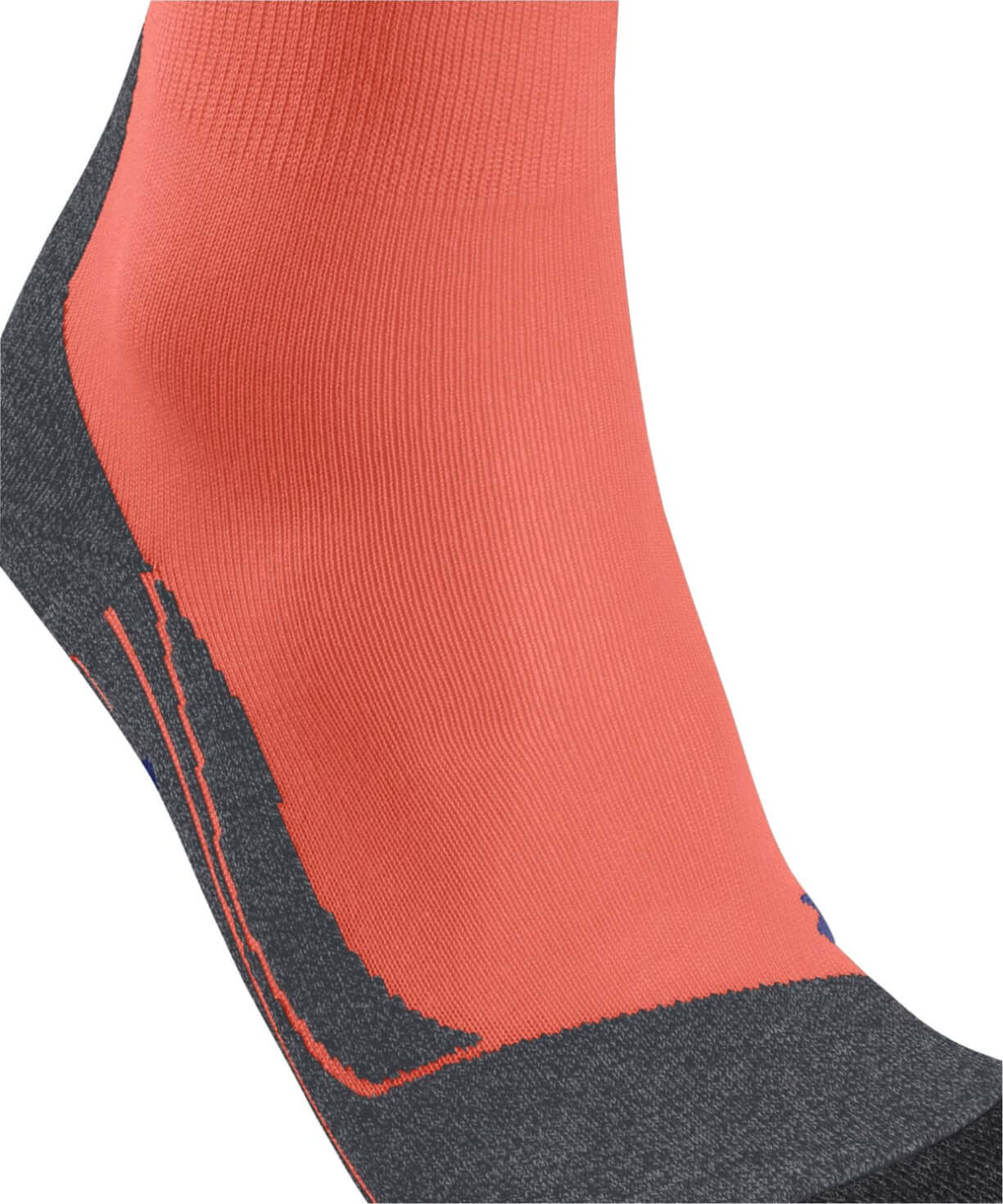 FALKE TK2 Cool dames wandelsok in koraal met optimale voetbescherming en anatomische pasvorm.