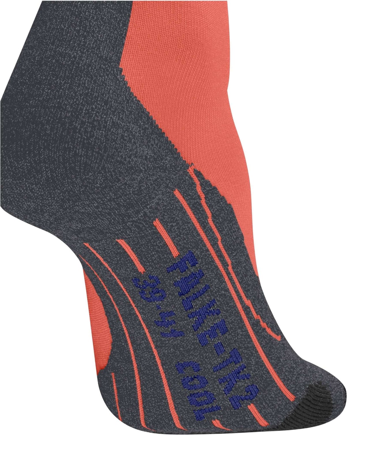 FALKE TK2 Cool dames wandelsok in coral met anatomische voeringen voor optimale voetbescherming.