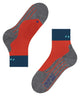 FALKE TK2 Cool Short heren wandelsokken in grijs en rood, ideaal voor lagere wandelschoenen.