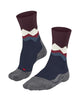 FALKE TK2 Crest dames wandelsokken met bergsilhouet in limoges kleurstelling, ideaal voor wandelingen.