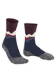 FALKE TK2 Crest dames wandelsokken met bergsilhouet in limoges kleuren.