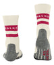 FALKE TK2 dames wandelsokken in wolwit met anatomische voeringen en gripdetail
