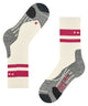 FALKE TK2 Dames Wandel Sok in wolwit met anatomische voering en L+R indicaties, ideaal voor wandelschoenen.