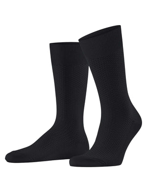 FALKE Tiago Special Edition Fantasiesokken Heren 12476 3000 black, stijlvolle zwarte sokken met gestructureerd ontwerp.