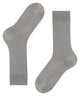 FALKE Tiago Special Edition Fantasiesokken Heren 12476 3225 lunar grijze sokken met vierkant gebreide structuur.