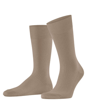 FALKE Tiago Special Edition Fantasiesokken Heren 12476 4390 sesame in beige met elegante structuur.