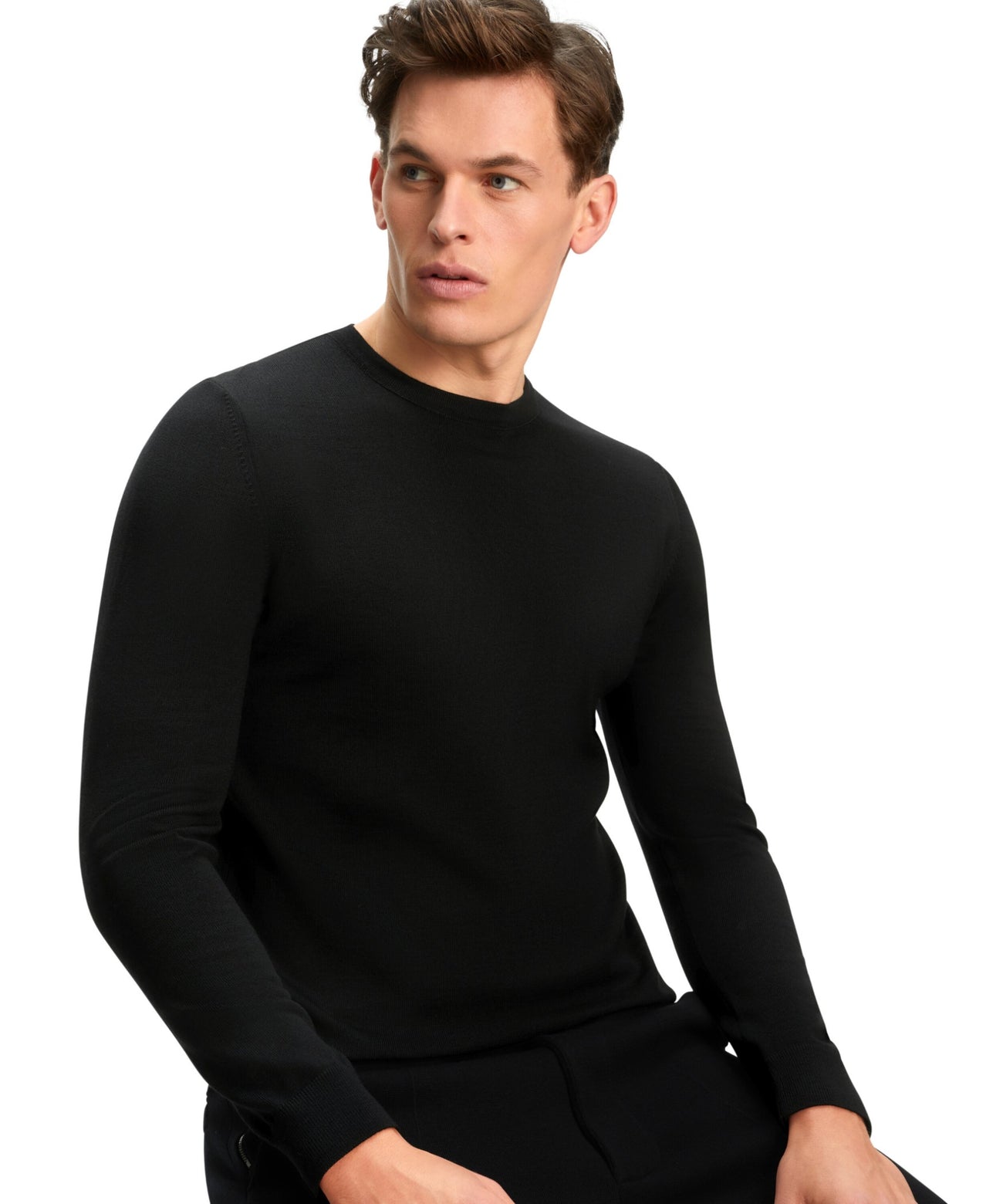 FALKE Trui Merino Ronde Hals Heren 60910 3000 black Foto 11303