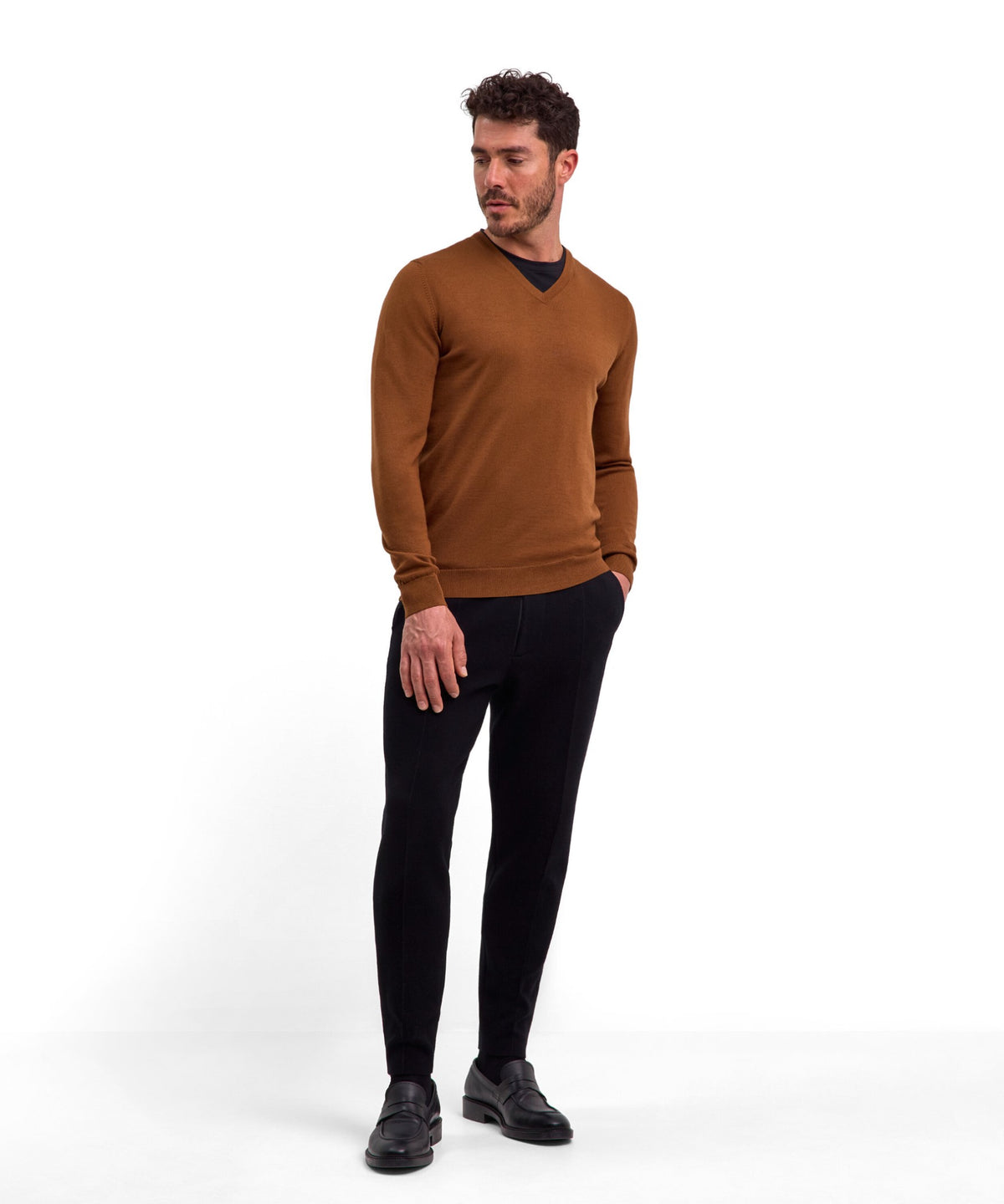FALKETruiMerinowolV-hals609115100brown__3