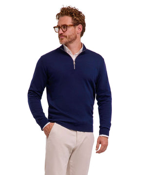 FALKETruiPureMerinoWoolZipHeren609156116spaceblue__1