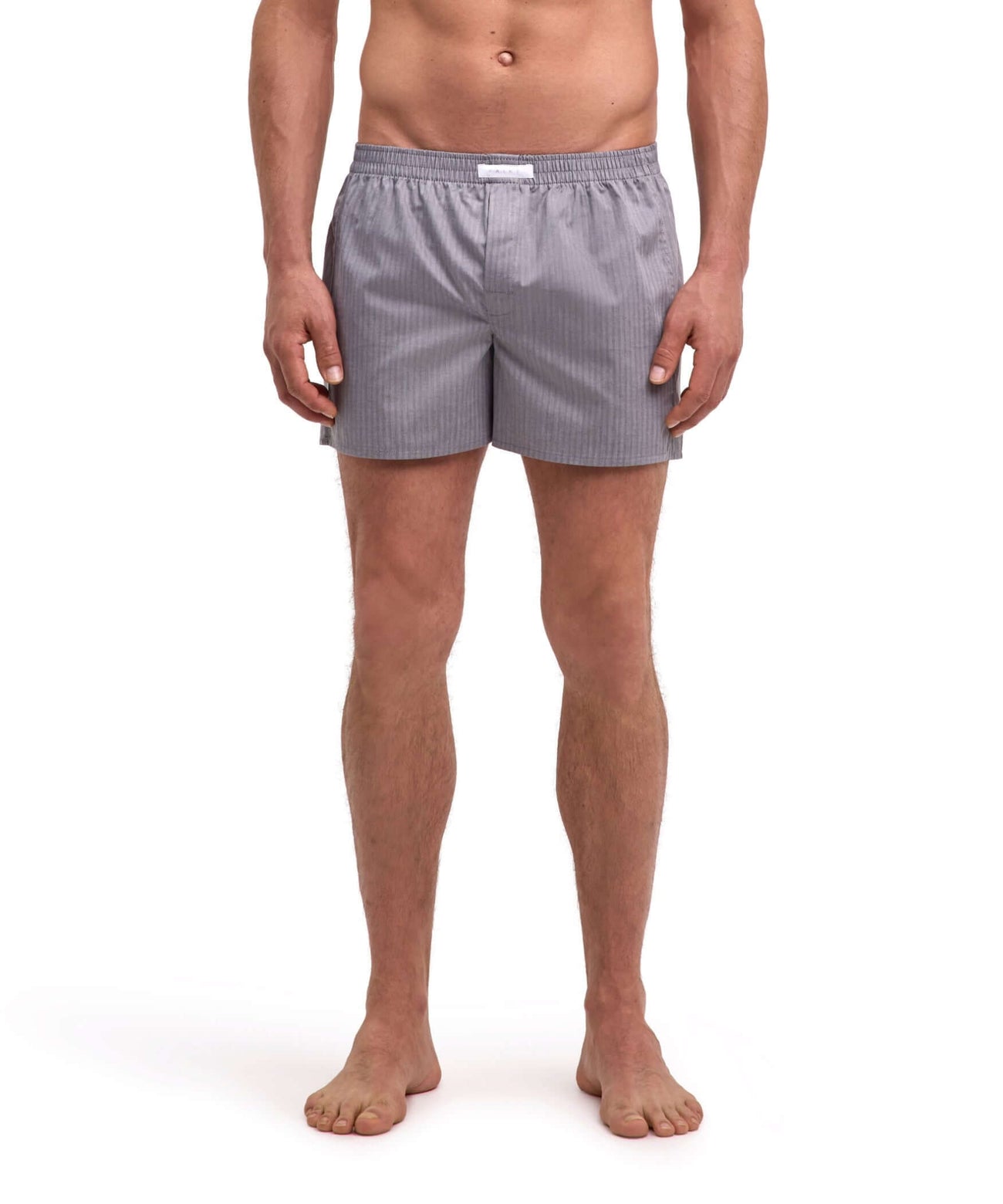 FALKE Wijde Boxershort Heren 68045 3220 black/white, comfortabele katoenen boxershort met visgraatpatroon.