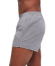 FALKE Wijde Boxershort Heren 68045 3220 black/white zicht zijkant, gemaakt van puur katoen met visgraatpatroon.