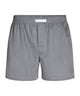 FALKE Wijde Boxershort Heren 68045 3220 black/white in grijs met streepjesmotief en elastische tailleband.