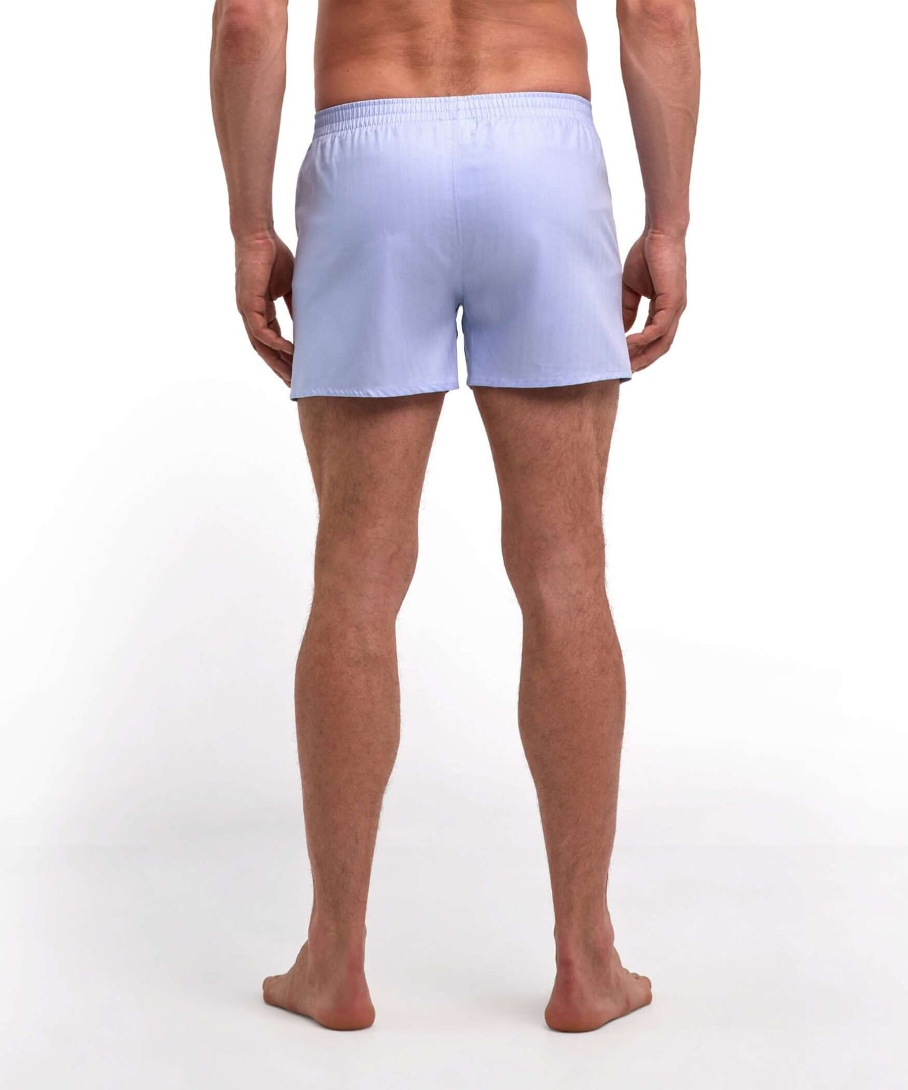 FALKE Wijde Boxershort Heren 68045 6755 light blue, achterkant van de boxer in lichtblauw met elastische tailleband.