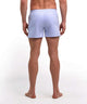 FALKE Wijde Boxershort Heren 68045 6755 light blue, achterkant van de boxer in lichtblauw met elastische tailleband.