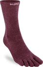 Injinji Teensokken Liner Crew Wool Unisex IS060670 40 Red sok in paars met aparte teenafdelingen voor comfort.