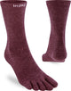 Injinji Teensokken Liner Crew Wool Unisex IS060670  40 Red, comfortabele teensokken in een trendy rode kleur.