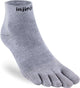 Injinji teensokken mini-crew Coolmax unisex in grijs, speciaal voor droge voeten en teenproblemen.